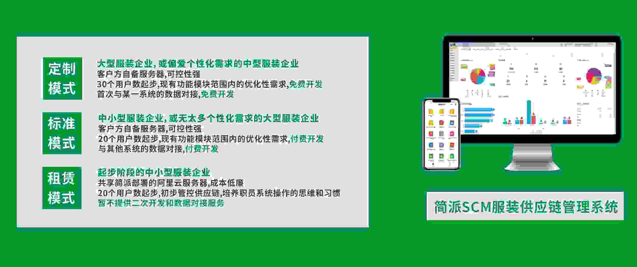《简派SCM服装供应链管理系统》多版本解决方案